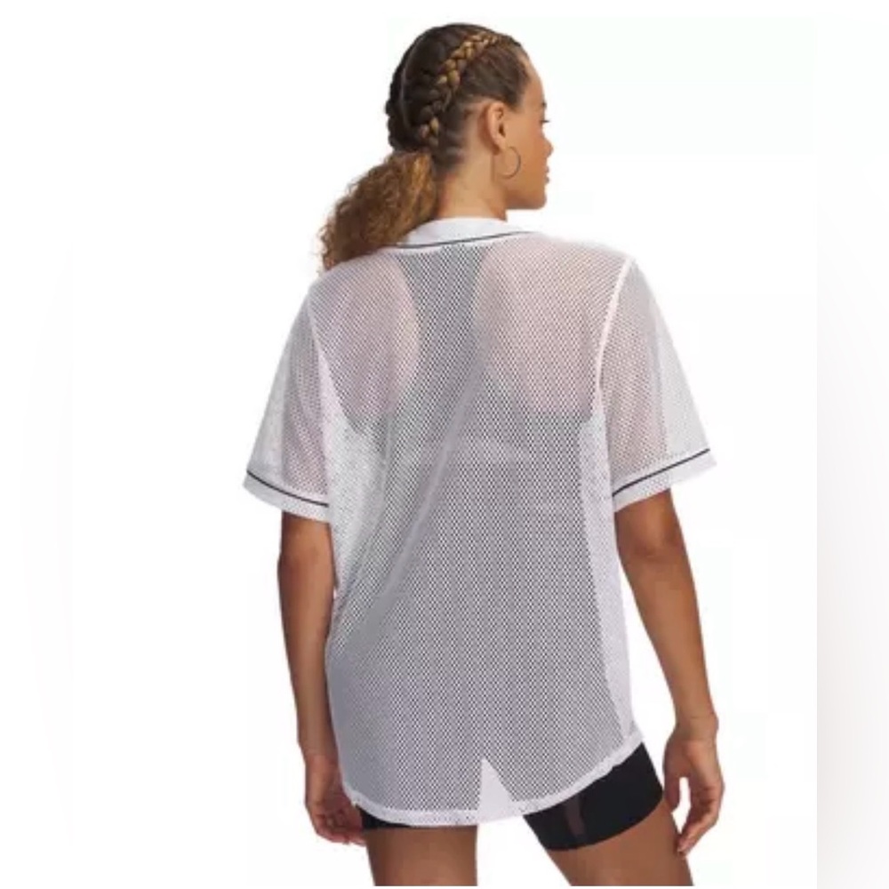Under Armour Women's UA Sportstyle Baseball Jersey - White